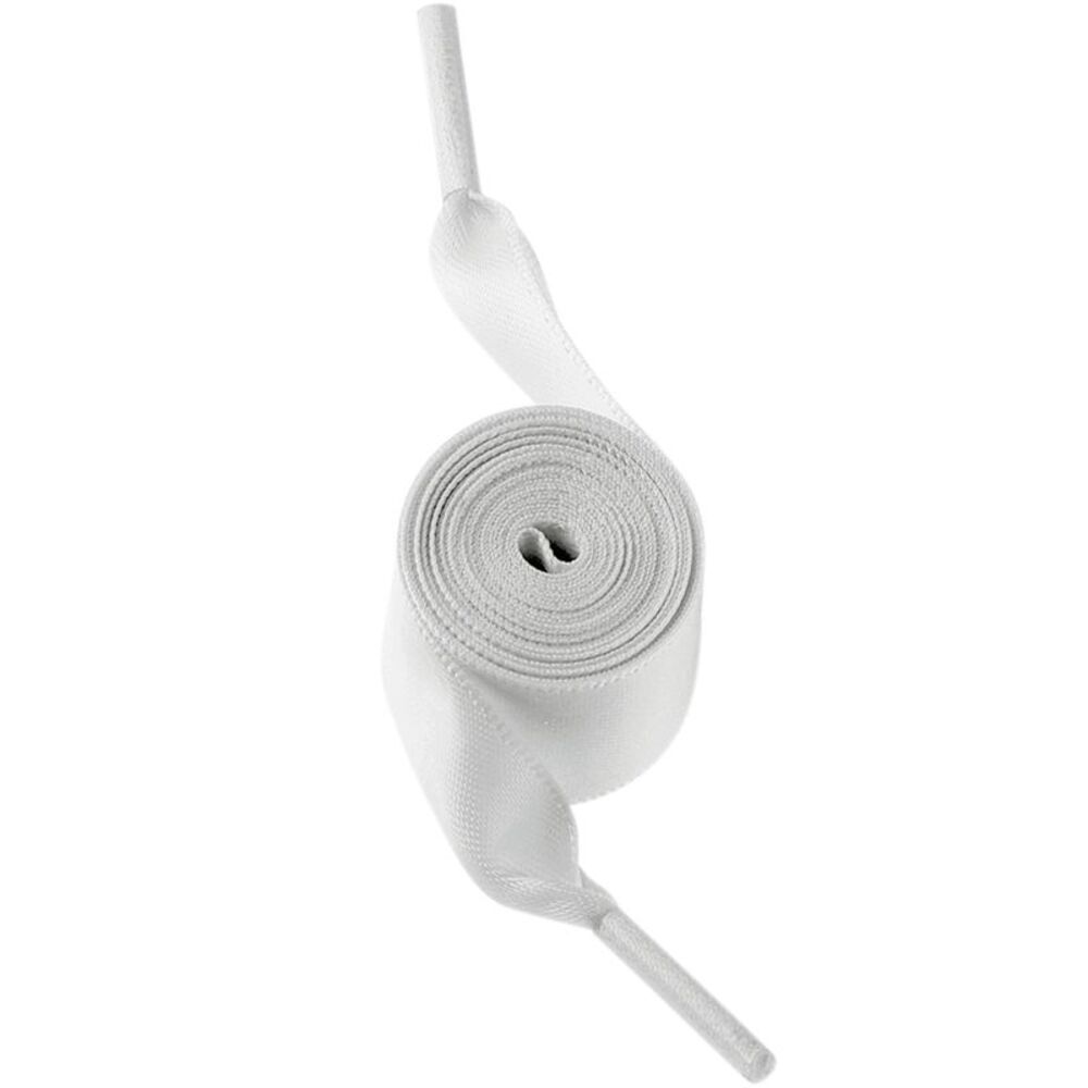 1 Pair Flat Satin Ribbon Wide Shoestrings Colorful Shoe Laces Light Gray